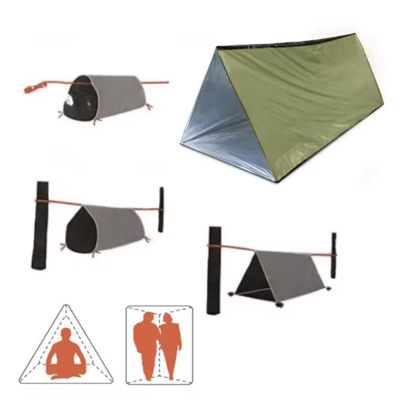 Emergency Mylar Tent - خيمة طوارئ أنبوبية من المايلار لشخصين،