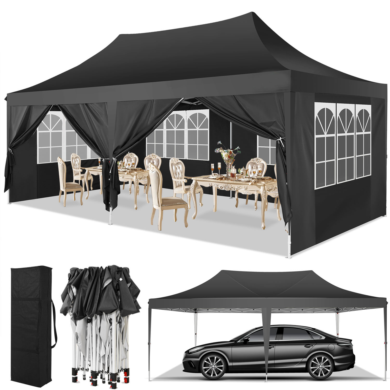Emergency Mylar Tent - خيمة قابلة للطي 10×20 مع 6