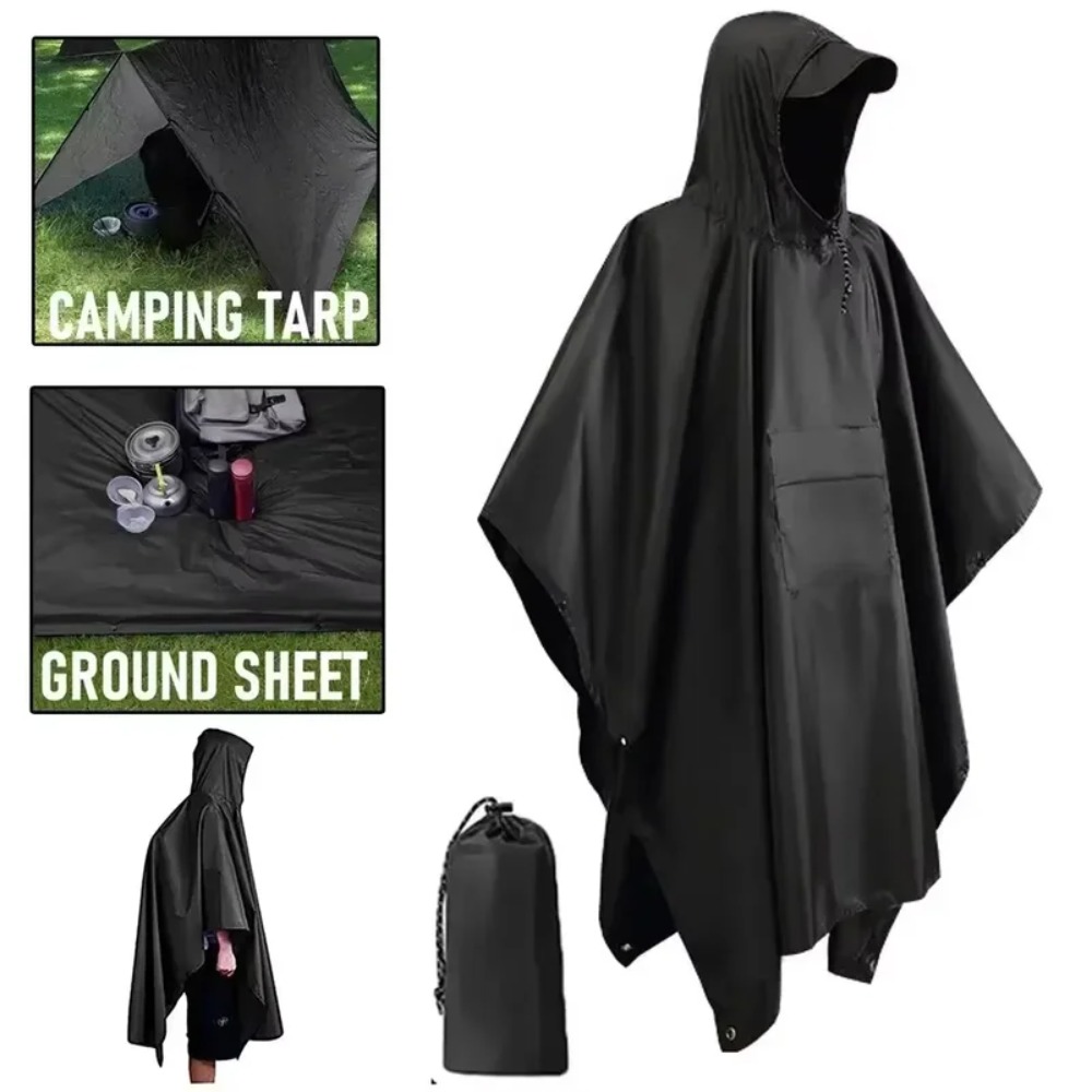معطف واق من المطر عسكري متعدد  - مراجعة Emergency Poncho Rain وسعره