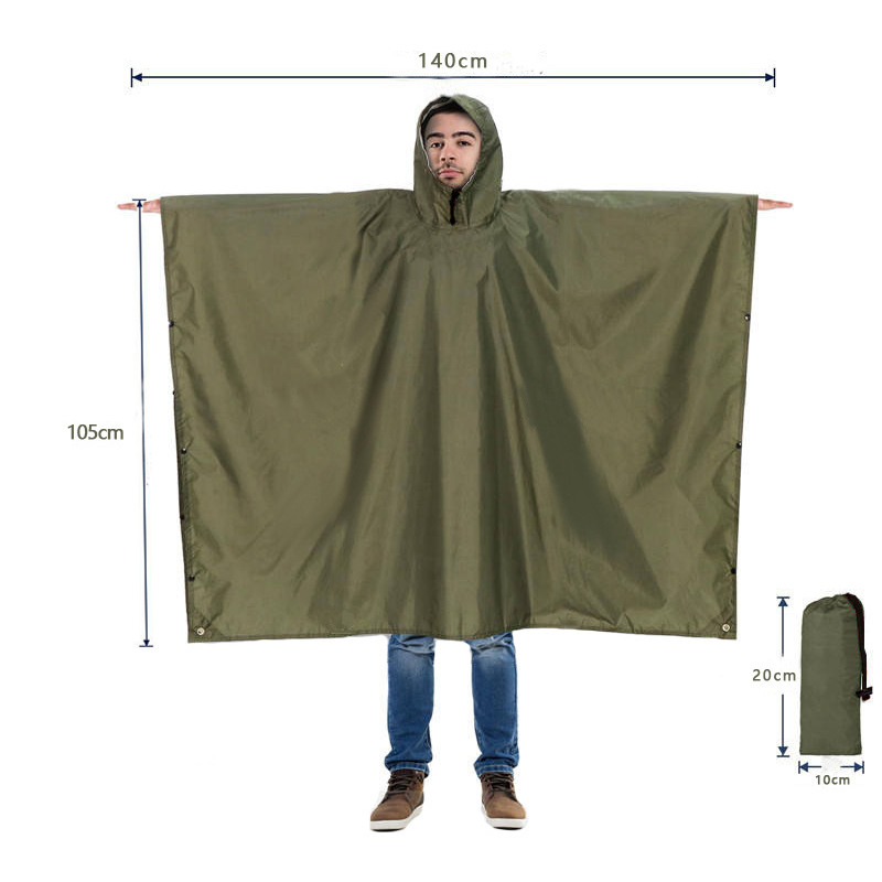معطف مطر عالي التحمل لحقيبة ال - مراجعة Emergency Poncho Rain وسعره