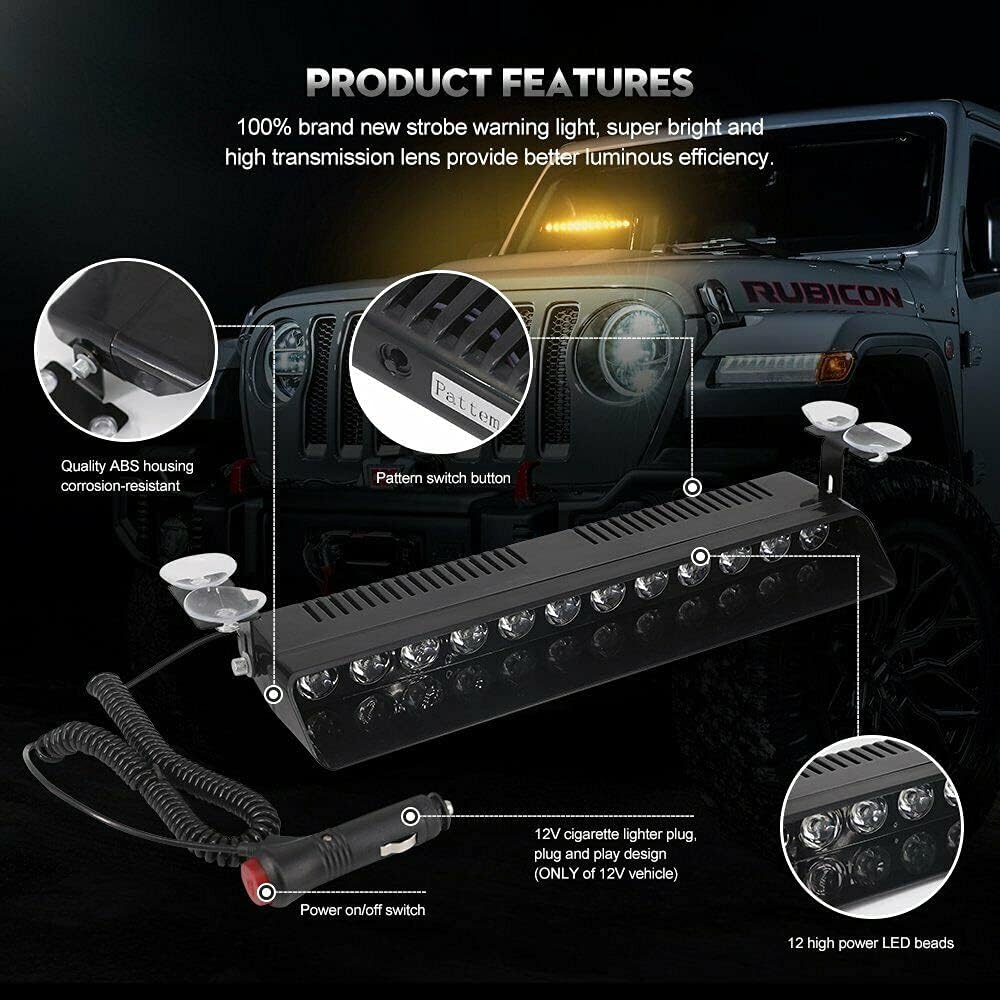 مصباح تحذير طوارئ LED للزجاج ا - مراجعة Sos Light Strobe وسعره