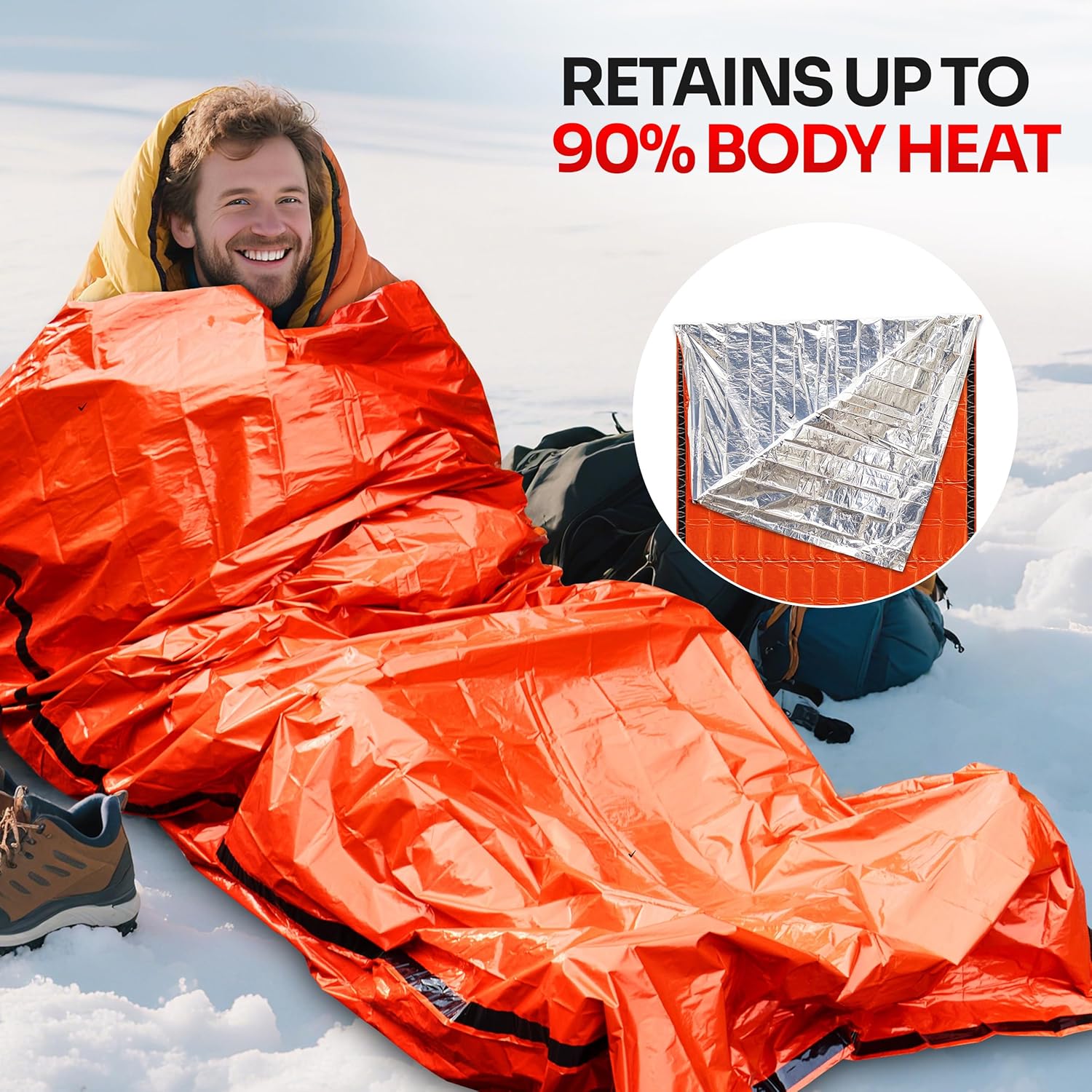كيس نوم للطوارئ لمعدات ومستلزم - مراجعة Emergency Mylar Tent وسعره